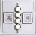 Miroir mural décoratif, finition feuille d'or biseautée moderne, cadre en fer saisissant, 25 cm de large pour salle de bain, chambre à coucher, salon