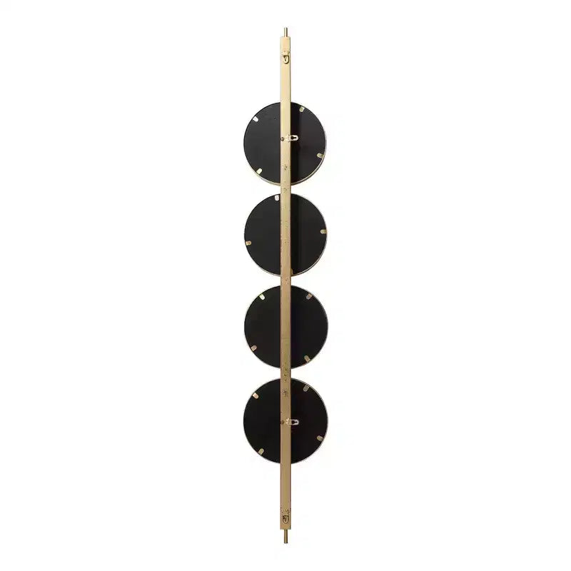 Miroir mural décoratif, finition feuille d'or biseautée moderne, cadre en fer saisissant, 25 cm de large pour salle de bain, chambre à coucher, salon
