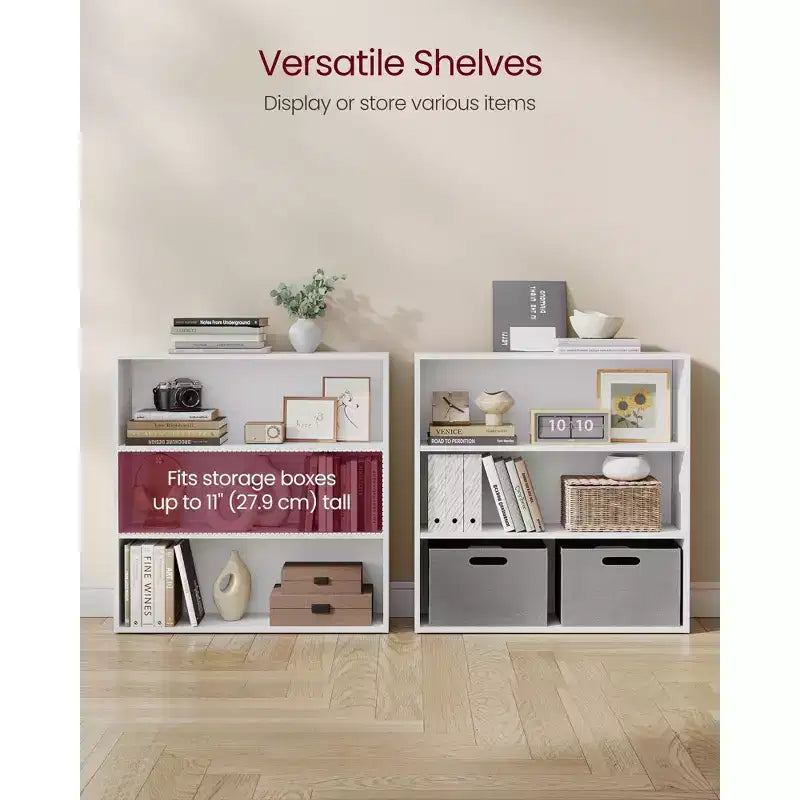 Étagère à 3/5 niveaux, bibliothèque ouverte avec étagères de rangement réglables, unité de plancher.