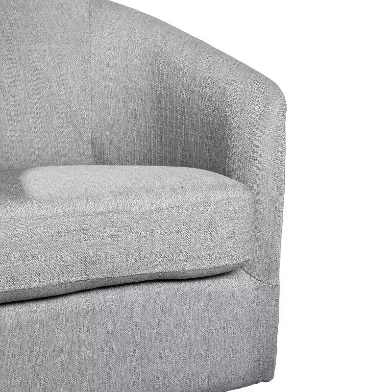 Fauteuil club capitonné avec pivotement à 360 degrés et accoudoirs inclinés