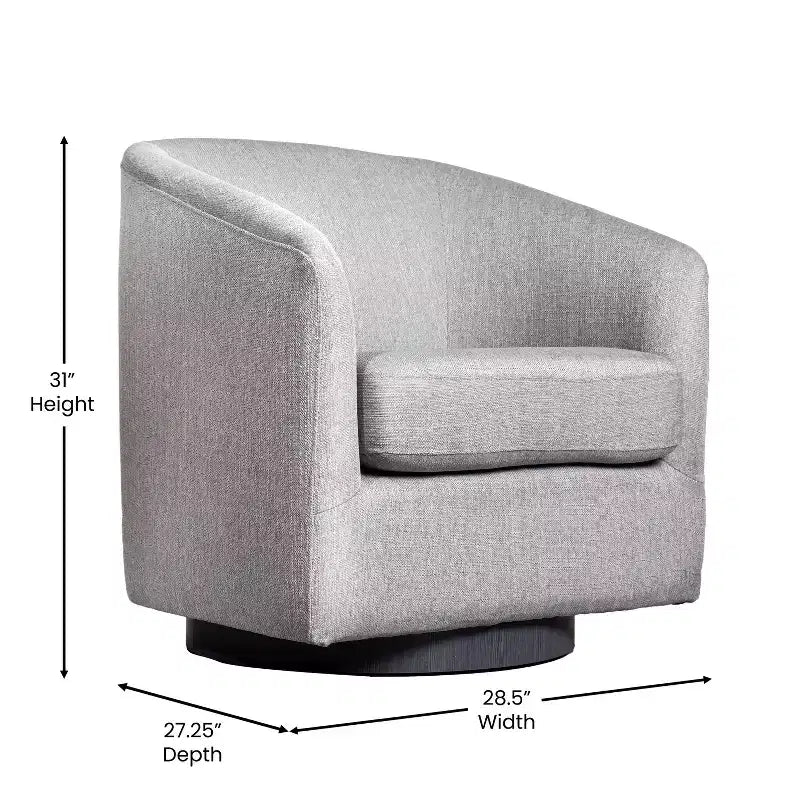 Fauteuil club capitonné avec pivotement à 360 degrés et accoudoirs inclinés