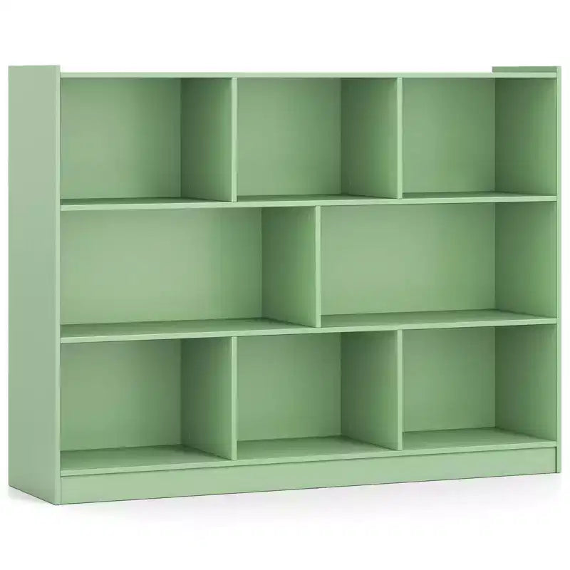 Bibliothèque ouverte à 3 niveaux, étagère à livres à 8 compartiments, meuble de rangement et de présentation