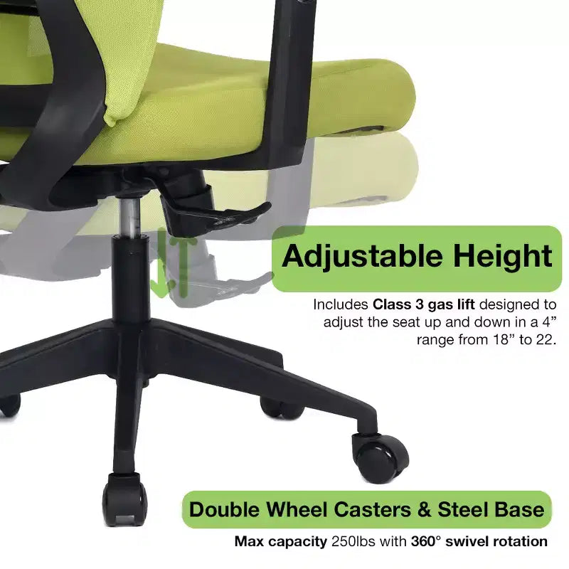 Chaise de bureau/tâches à dossier mi-hauteur