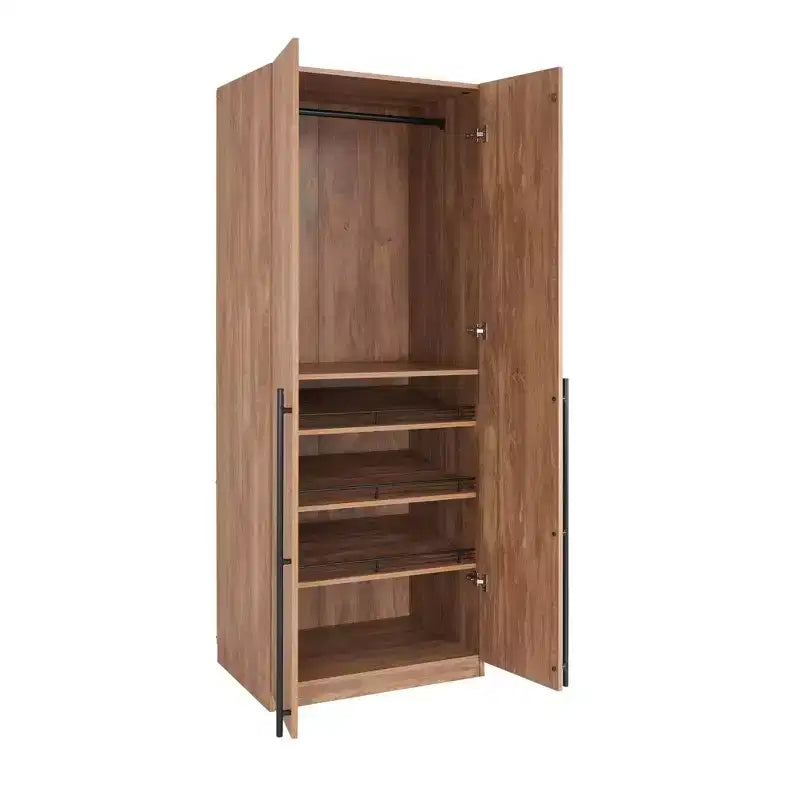Placard-penderie 2 portes et 4 étagères