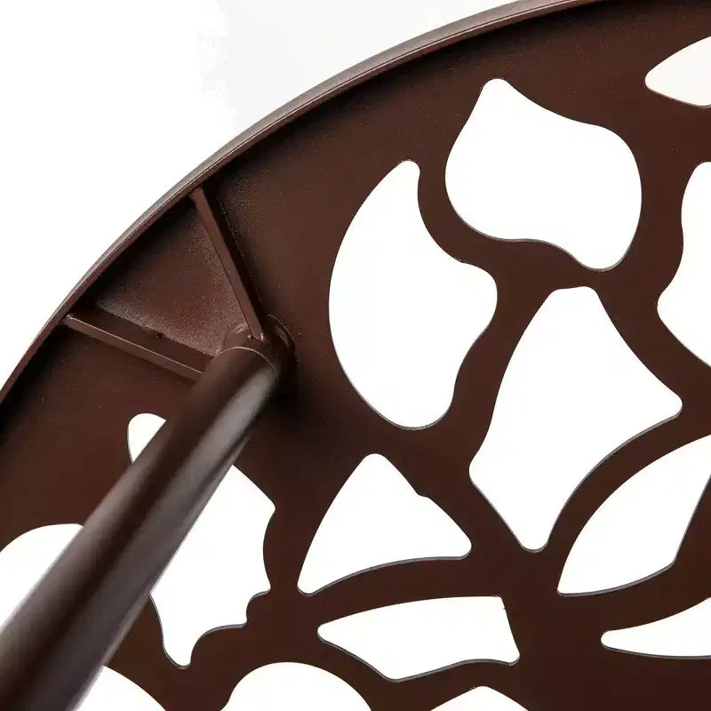 Table de bistrot moderne de 31" - Base en aluminium anticorrosion au design arborescent avec plateau circulaire en verre trempé pour usage intérieur/extérieur